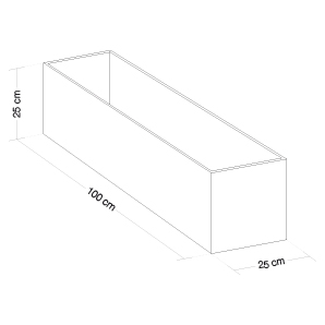 BALKO 100 Concrete Planter (100x25x25)